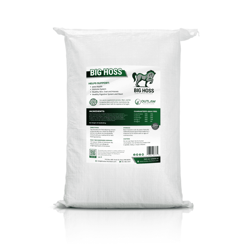Big Hoss equine supplement bag for performance horses