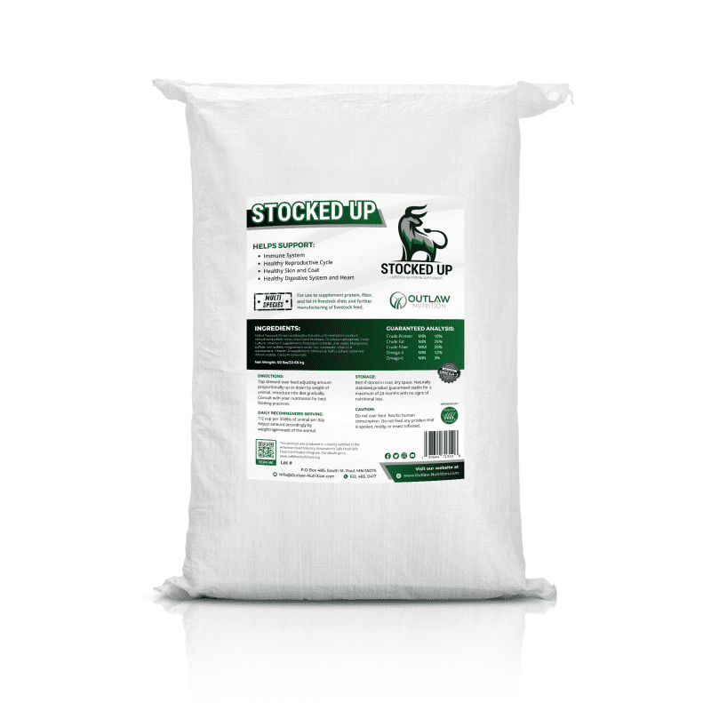 Stocked Up livestock supplement 50lb bag for cattle and sheep