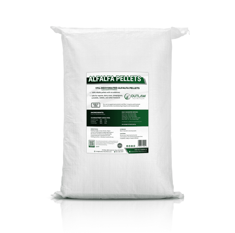 premium alfalfa pellets 50lb bag for horses and livestock