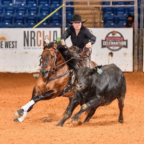 Band of Outlaws ambassador with horse benefiting from Big Hoss equine supplement