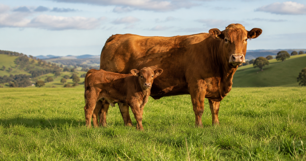 Cattle, horses, and dogs benefiting from omega-3 nutrition for improved breeding performance